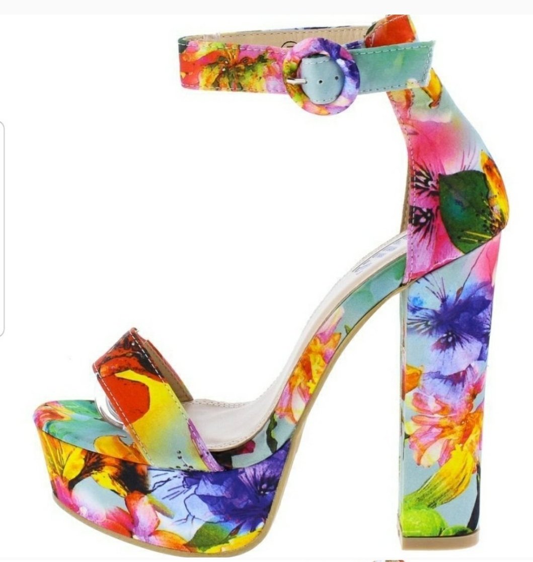 Multi Color Open Toe Platform Heels – Sole Purpurse