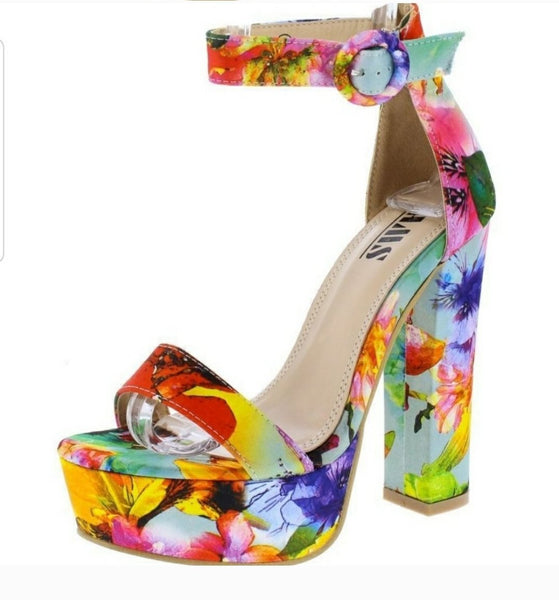 blue-platform-lace-up-heels-with-a-pink-floral-print-480×719 @ Green Door  Las Vegas